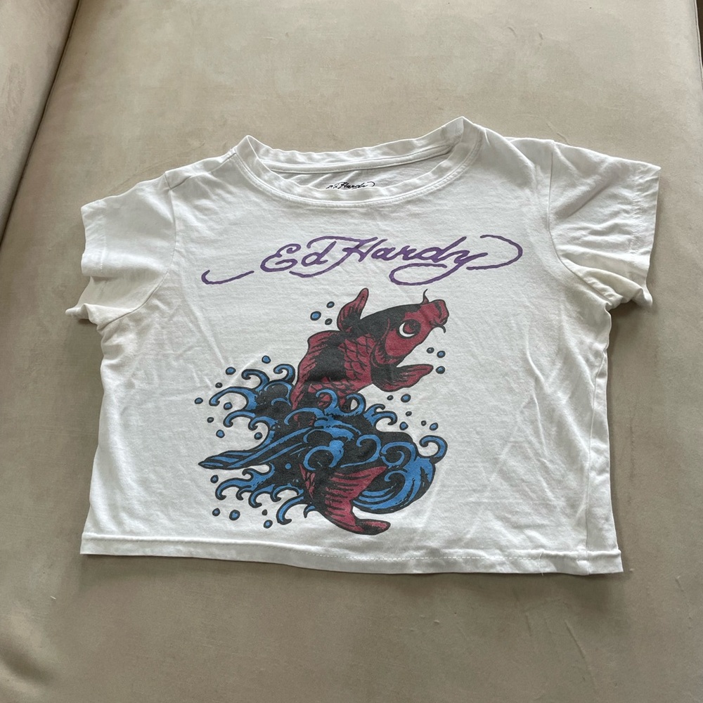 Ed Hardy Cropped Graphic Tee
